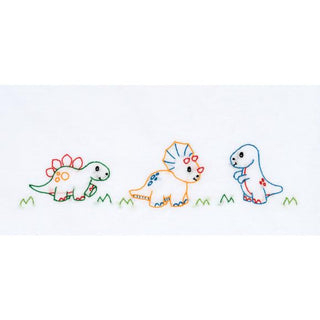 Dinosaurs - Children's Pillowcase Embroidery Kit by Jack Dempsey Needle Art - Premium Embroidery Kit from Jack Dempsey Needle Art - Just $9.49! Shop now at Crossed Hearts Needlework & Design