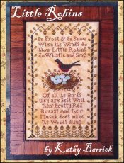 Little Robins Cross Stitch Pattern by Kathy Barrick - Premium Pattern, Cross Stitch from Kathy Barrick - Just $12! Shop now at Crossed Hearts Needlework & Design