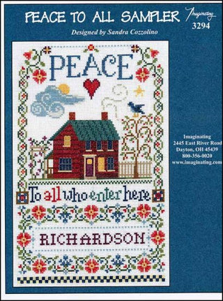 Peace To All Sampler Cross Stitch Pattern - Premium Pattern, Cross Stitch from Imaginating - Just $7! Shop now at Crossed Hearts Needlework & Design