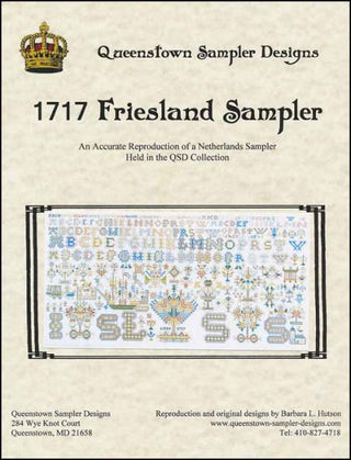 1717 Friesland Sampler Cross Stitch Pattern by Queenstown Sampler Designs - Premium Pattern, Cross Stitch from Queenstown Sampler Designs - Just $28! Shop now at Crossed Hearts Needlework & Design