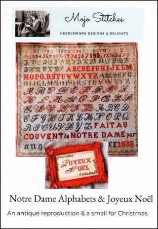 Notre Dame Alphabets and Joyeux Noel Cross Stitch Pattern by Mojo Stitches - Premium Patterns, Cross Stitch from Mojo Stitches - Just $20! Shop now at Crossed Hearts Needlework & Design