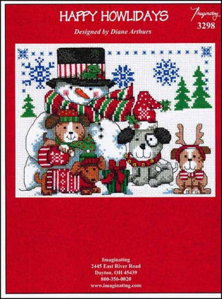 Happy Howlidays Cross Stitch Pattern - Premium Pattern, Cross Stitch from Imaginating - Just $7! Shop now at Crossed Hearts Needlework & Design