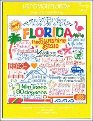 Let's Visit Florida Cross Stitch Pattern - Premium Pattern, Cross Stitch from Imaginating - Just $7! Shop now at Crossed Hearts Needlework & Design