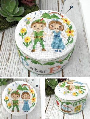 Fairy Tale Pin Cushion: Peter Pan Cross Stitch Pattern by Tiny Modernist - Premium Pattern, Cross Stitch from Tiny Modernist - Just $8! Shop now at Crossed Hearts Needlework & Design