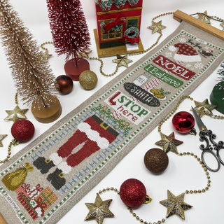 Jolly Christmas Bellpull Cross Stitch Pattern by Tiny Modernist - Premium Pattern, Cross Stitch from Tiny Modernist - Just $12! Shop now at Crossed Hearts Needlework & Design