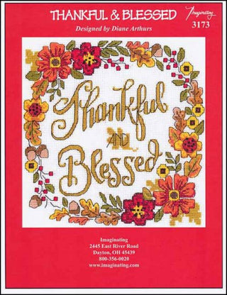 Thankful & Blessed Cross Stitch Pattern - Premium Pattern, Cross Stitch from Imaginating - Just $6! Shop now at Crossed Hearts Needlework & Design