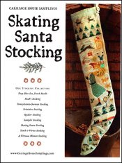 Skating Santa Stocking Cross Stitch Pattern by Carriage House Samplings - Premium Pattern, Cross Stitch from Carriage House Samplings - Just $16! Shop now at Crossed Hearts Needlework & Design