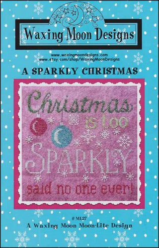 Sparkly Christmas Cross Stitch Pattern - Premium Pattern, Cross Stitch from Waxing Moon Designs - Just $7! Shop now at Crossed Hearts Needlework & Design