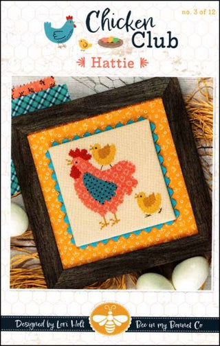 Chicken Club No. 3 Hattie Cross Stitch Pattern by It's Sew Emma - Premium Pattern, Cross Stitch from It's Sew Emma - Just $9! Shop now at Crossed Hearts Needlework & Design