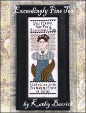 Exceedingly Fine Tea Cross Stitch Pattern by Kathy Barrick - Premium Pattern, Cross Stitch from Kathy Barrick - Just $10! Shop now at Crossed Hearts Needlework & Design