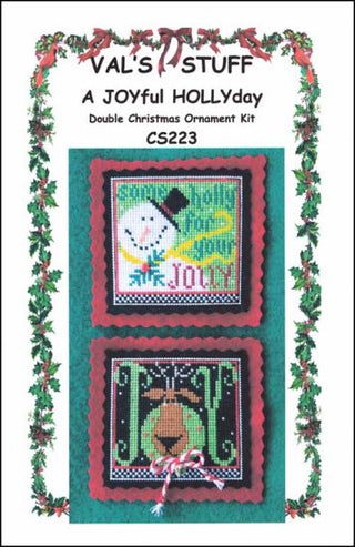 A Joyful Hollyday Kit Cross Stitch Pattern by Val's Stuff - Premium Pattern, Cross Stitch from Val's Stuff - Just $20! Shop now at Crossed Hearts Needlework & Design