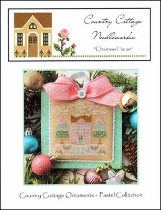 Pastel Ornament Part 1: Christmas House Cross Stitch Pattern by Country Cottage Needleworks - Premium Pattern, Cross Stitch from Country Cottage Needleworks - Just $7! Shop now at Crossed Hearts Needlework & Design