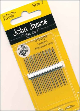 Size 7 Sharps by John James - Premium Hand-Sewing Needles from Colonial Needle Company - Just $3.10! Shop now at Crossed Hearts Needlework & Design