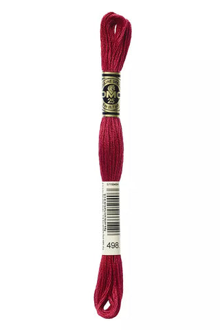 DMC 498 Six-Strand Floss - Premium Thread & Floss from DMC® - Just $0.66! Shop now at Crossed Hearts Needlework & Design