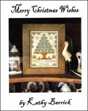 Merry Christmas Wishes Cross Stitch Pattern by Kathy Barrick - Premium Pattern, Cross Stitch from Kathy Barrick - Just $12! Shop now at Crossed Hearts Needlework & Design