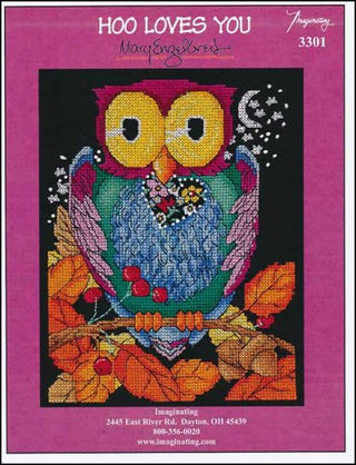 Hoo Loves You Cross Stitch Pattern - Premium Pattern, Cross Stitch from Imaginating - Just $7! Shop now at Crossed Hearts Needlework & Design