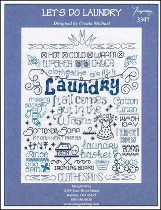 Let's Do Laundry Cross Stitch Pattern by Imaginating - Premium Pattern, Cross Stitch from Imaginating - Just $7! Shop now at Crossed Hearts Needlework & Design