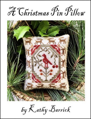 A Christmas Pin Pillow Cross Stitch Pattern by Kathy Barrick - Premium Pattern, Cross Stitch from Kathy Barrick - Just $9! Shop now at Crossed Hearts Needlework & Design