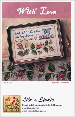 With Love Cross Stitch Pattern by Lila's Studio - Premium Pattern, Cross Stitch from Lila's Studio - Just $11! Shop now at Crossed Hearts Needlework & Design