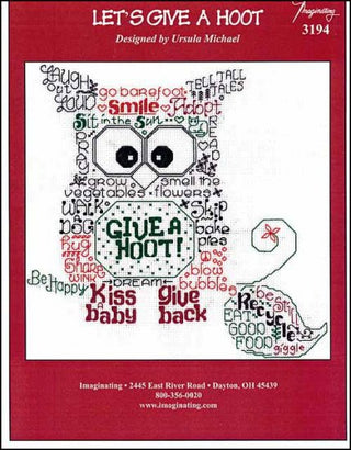 Let's Give A Hoot Cross Stitch Pattern - Premium Pattern, Cross Stitch from Imaginating - Just $6! Shop now at Crossed Hearts Needlework & Design