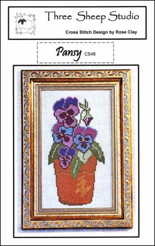 Pansy Cross Stitch Pattern by Three Sheep Studio - Premium Pattern, Cross Stitch from Three Sheep Studio - Just $10! Shop now at Crossed Hearts Needlework & Design