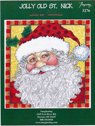 Jolly Old St. Nick Cross Stitch Pattern by Imaginating - Premium Pattern, Cross Stitch from Imaginating - Just $7! Shop now at Crossed Hearts Needlework & Design