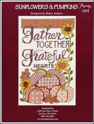 Sunflowers & Pumpkins Cross Stitch Pattern - Premium Pattern, Cross Stitch from Imaginating - Just $7! Shop now at Crossed Hearts Needlework & Design