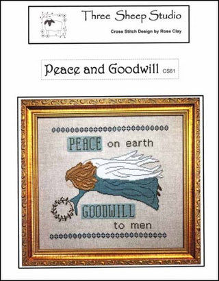 Peace and Goodwill Cross Stitch Pattern by Three Sheep Studio - Premium Pattern, Cross Stitch from Three Sheep Studio - Just $12! Shop now at Crossed Hearts Needlework & Design