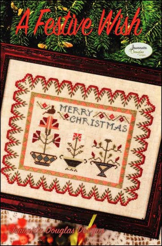 A Festive Wish by Jeannette Douglas Designs *NEW* - Premium Pattern, Cross Stitch from Jeannette Douglas Designs - Just $10! Shop now at Crossed Hearts Needlework & Design