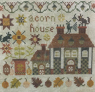 Houses on Pumpkin Lane Chart 8: Acorn House Cross Stitch Pattern by Pansy Patch Quilts and Stitchery - Premium Pattern, Cross Stitch from Pansy Patch Quilts and Stitchery - Just $9! Shop now at Crossed Hearts Needlework & Design