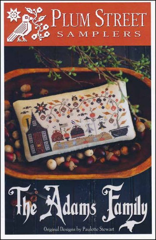 Adams Family Cross Stitch Pattern by Plum Street Samplers - Premium Pattern, Cross Stitch from Plum Street Samplers - Just $14! Shop now at Crossed Hearts Needlework & Design