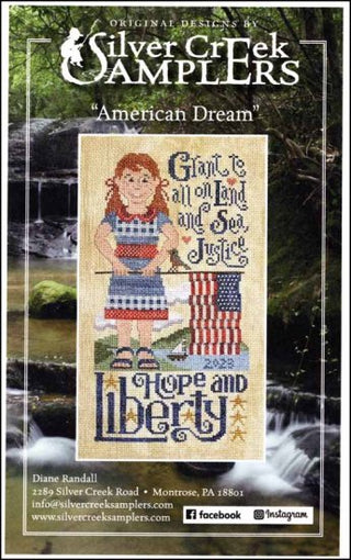 American Dream Counted Cross Stitch Pattern - Premium Pattern, Cross Stitch from Silver Creek Samplers - Just $13! Shop now at Crossed Hearts Needlework & Design