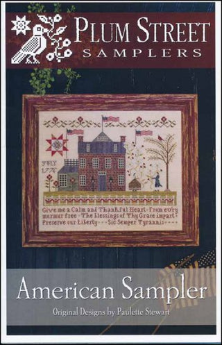 American Sampler Cross Stitch Pattern by Plum Street Samplers - Premium Pattern, Cross Stitch from Plum Street Samplers - Just $14! Shop now at Crossed Hearts Needlework & Design