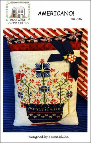 Americano! Counted Cross Stitch Pattern by Rosewood Manor - Premium Pattern, Cross Stitch from Rosewood Manor - Just $10.50! Shop now at Crossed Hearts Needlework & Design