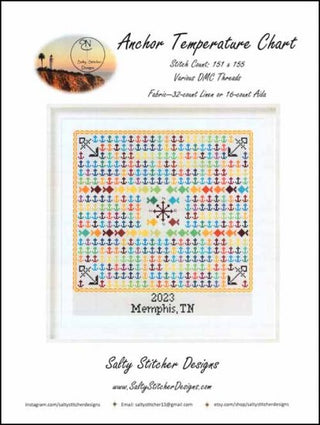 Anchor Temperature Chart Cross Stitch Pattern by Salty Stitcher Designs - Premium Pattern, Cross Stitch from Salty Stitcher Designs - Just $10! Shop now at Crossed Hearts Needlework & Design