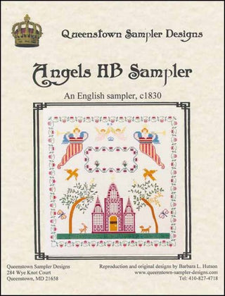 Angels HB Sampler Cross Stitch Pattern by Queenstown Sampler Designs - Premium Pattern, Cross Stitch from Queenstown Sampler Designs - Just $24! Shop now at Crossed Hearts Needlework & Design