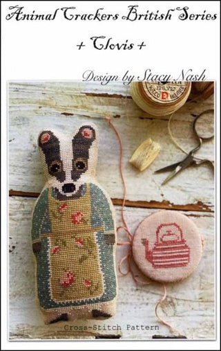 Animal Cracker British Series: Clovis Cross Stitch Pattern by Stacy Nash Primitives *NEW* - Premium Pattern, Cross Stitch from Stacy Nash Designs - Just $12! Shop now at Crossed Hearts Needlework & Design