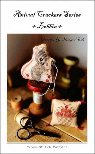 Animal Cracker Series: Bobbin Cross Stitch Pattern by Stacy Nash Primitives - Premium Pattern, Cross Stitch from Stacy Nash Designs - Just $12! Shop now at Crossed Hearts Needlework & Design