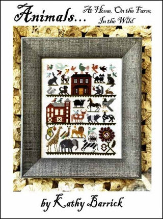 Animals...At Home, On the Farm, In the Wild Cross Stitch Pattern by Kathy Barrick - Premium Pattern, Cross Stitch from Kathy Barrick - Just $12! Shop now at Crossed Hearts Needlework & Design