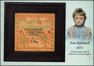 Ann Rathmell 1851 Cross Stitch Pattern by Hands Across the Sea - Premium Pattern, Cross Stitch from Hands Across the Sea Samplers - Just $29! Shop now at Crossed Hearts Needlework & Design