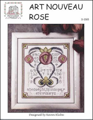 Art Nouveau Rose Cross Stitch Pattern by Rosewood Manor - Premium Pattern, Cross Stitch from Rosewood Manor - Just $9! Shop now at Crossed Hearts Needlework & Design