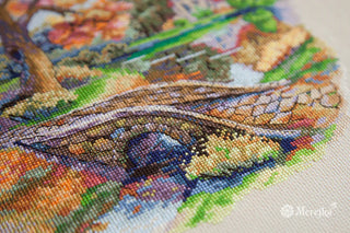 Autumn Landscape Needlecraft Kit by Merejka - Premium Needlecraft Kit from Merejka - Just $42! Shop now at Crossed Hearts Needlework & Design