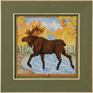 Autumn Moose (2024) Needlecraft Kit by Mill Hill *NEW* - Premium Needlecraft Kit from Mill Hill® - Just $17! Shop now at Crossed Hearts Needlework & Design