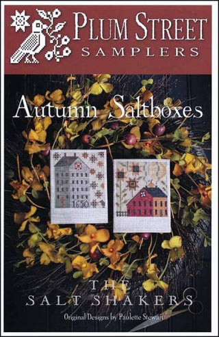 Autumn Saltboxes Cross Stitch Pattern by Plum Street Samplers - Premium Pattern, Cross Stitch from Plum Street Samplers - Just $10! Shop now at Crossed Hearts Needlework & Design