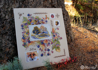 Autumn Sampler Needlecraft Kit by Merejka - Premium Needlecraft Kit from Merejka - Just $53! Shop now at Crossed Hearts Needlework & Design