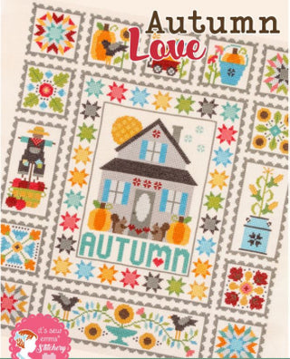 Autumn Love Cross Stitch Pattern by It's Sew Emma - Premium Pattern, Cross Stitch from It's Sew Emma - Just $15! Shop now at Crossed Hearts Needlework & Design