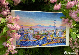 Barcelona: Park Güell Needlecraft Kit by Merejka - Premium Needlecraft Kit from Merejka - Just $64! Shop now at Crossed Hearts Needlework & Design