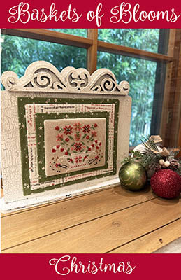 Baskets of Blooms: Christmas Cross Stitch Pattern by Anabella's *NEW* - Premium Pattern, Cross Stitch from Anabella's - Just $8! Shop now at Crossed Hearts Needlework & Design