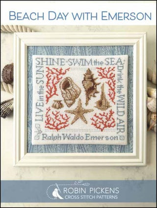 Beach Day with Emerson Cross Stitch Pattern by Robin Pickens *NEW* - Premium Pattern, Cross Stitch from Robin Pickens - Just $10! Shop now at Crossed Hearts Needlework & Design