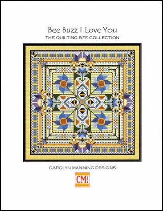 Bee Buzz I Love You Cross Stitch Pattern by CM Designs - Premium Pattern, Cross Stitch from CM Designs - Just $8! Shop now at Crossed Hearts Needlework & Design